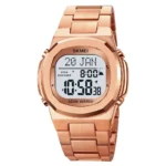 SKMEI - 2036 - Qibla Azan Time Reminder Prayer Watch - Rosegold/white