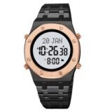 SKMEI - 2043 - Qibla Azan Time Reminder Prayer Watch - rosegold/white-black - Image 2