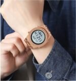 SKMEI - 2043 - Qibla Azan Time Reminder Prayer Watch - rosegold/white - Image 3
