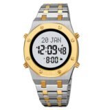 SKMEI - 2043 - Qibla Azan Time Reminder Prayer Watch - silver/gold-white - Image 2