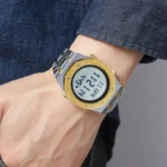 SKMEI - 2043 - Qibla Azan Time Reminder Prayer Watch - silver/gold-white - Image 3