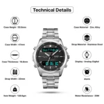 Skmei - 2049 - Multifunctional Waterproof Watch - Silver/Black - Image 5