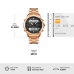 Skmei - 2049 - Multifunctional Waterproof Watch - rose gold/white - Image 5