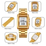 SKMEI - 2092 - Qibla Azan Time Reminder Prayer Watch - gold - Image 5