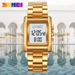 SKMEI - 2092 - Qibla Azan Time Reminder Prayer Watch - gold - Image 4