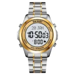 SKMEI - 2097 - Qibla Azan Time Reminder Prayer Watch - silver/gold-white - Image 2