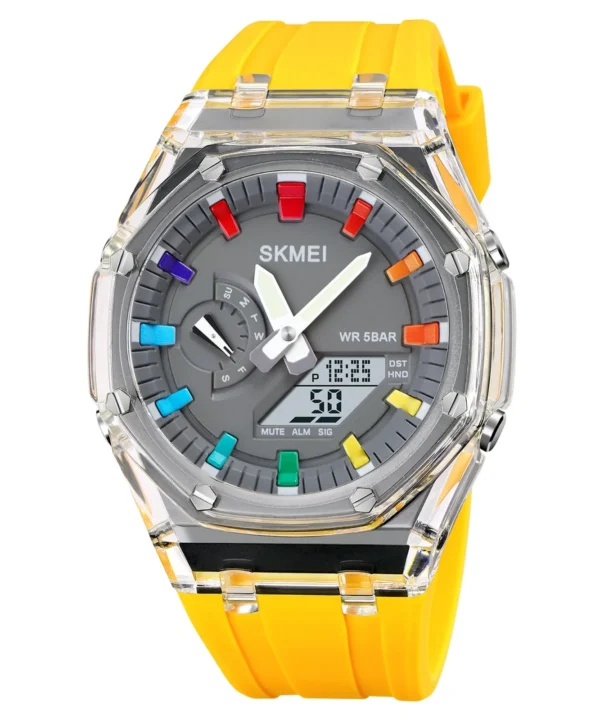 Skmei - 2100 - World Time 50m Waterproof - Yellow