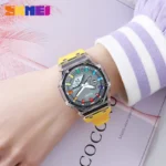 Skmei - 2100 - World Time 50m Waterproof - Yellow - Image 5