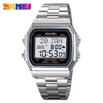 SKMEI - 2113 - Qibla Azan Time Reminder Prayer Watch - silver-white
