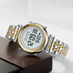 SKMEI - 2139 - Qibla Azan Time Reminder Prayer Watch - silver/gold-white - Image 3