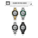 SKMEI - 2141 - Qibla Azan Time Reminder Prayer Watch - green - Image 4