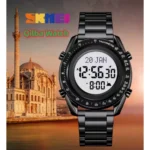 SKMEI - 2143 - Qibla Azan Time Reminder Prayer Watch - black/white - Image 3
