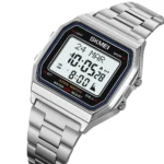 SKMEI - 2194 - Qibla Azan Time Reminder Prayer Watch - silver