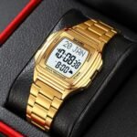 SKMEI - 2240 - Qibla Azan Time Reminder Prayer Watch - gold
