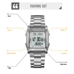 SKMEI - 2277 - Qibla Azan Time Reminder Prayer Watch - silver - Image 5