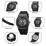 SKMEI - 2359 - Rotating Wheel Sports Edition Watch - black-silical gel - Image 6