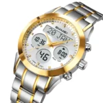 SKMEI - 2381 - Qibla Azan Time Reminder Prayer Watch - gold/silver