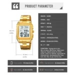 SKMEI - 2405 - Qibla Azan Time Reminder Prayer Watch - gold - Image 8