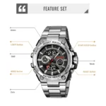 SKMEI - 2416 - Dual Display Sports Watch - silver - Image 4