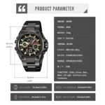 SKMEI - 2416 - Dual Display Sports Watch - black/gold - Image 7