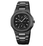 SKMEI - 2423 - Elegant Classic Multifunction Sqaure Dial Watch - black