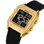 Skmei - 2526 - Women Digital Watch Original Silicone Strap - Gold Black