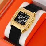 Skmei - 2526 - Women Digital Watch Original Silicone Strap - Gold Black - Image 2