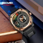 SKMEI - 2533 - Luxurious Creative Gentleman Business Boutique Dial Quartz Watch - rosegold/black