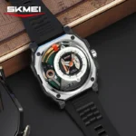 SKMEI - 2533 - Luxurious Creative Gentleman Business Boutique Dial Quartz Watch - silver/black - Image 2