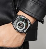 SKMEI - 2533 - Luxurious Creative Gentleman Business Boutique Dial Quartz Watch - silver/black - Image 3