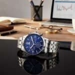 SKMEI - 9070 - Luxury Men Watch - blue stainless steel - Image 2