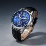 SKMEI - 9070 - Luxury Men Watch - blue leather - Image 2