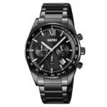 SKMEI - 9096 - Analog Chronograph Stainless Steel Watch - black/black