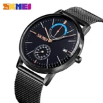 SKMEI - 9182 - Premium Minimalist Mesh Watch - black - Image 2