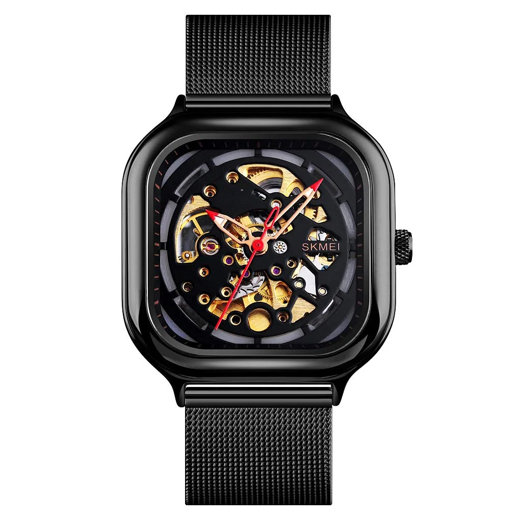9184-5.webp SKMEI - 9184 - Premium Automatic Skeleton Watch - black - Image 1