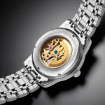 SKMEI - 9222 - Luxury Automatic Skeleton Watch - silver/blue - Image 3