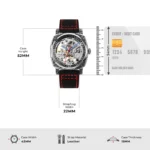 SKMEI - 9271 - Premium Automatic Skeleton Watch - red - Image 4