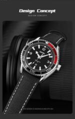 Skmei - 9291 - Fashion Business Genuine Strap Waterproof - Black - Image 3