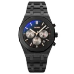 SKMEI - 9296 - Analog Stainless Steel Chronograph Quartz Watch - black/black - Image 2