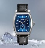 Skmei - 9306 - Leather Strap Quartz Alloy case Downsecond - Silver/Blue