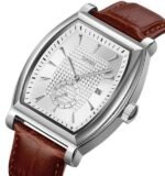 Skmei- 9306 - Leather Strap Quartz Alloy case Downsecond - silver/silver - Image 3