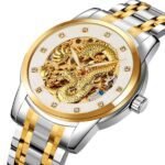 SKMEI - 9310 - Premium Dragon Automatic Watch - silver/silver - Image 5