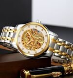 SKMEI - 9310 - Premium Dragon Automatic Watch - silver/silver - Image 3