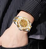 SKMEI - 9310 - Premium Dragon Automatic Watch - silver/silver - Image 4