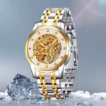 SKMEI - 9310 - Premium Dragon Automatic Watch - silver/silver - Image 2