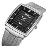 SKMEI - 9311 - Elegant Square Quartz Mesh Edition Watch - silver/black - Image 6