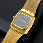 SKMEI - 9311 - Elegant Square Quartz Mesh Edition Watch - gold/black - Image 3