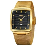 SKMEI - 9311 - Elegant Square Quartz Mesh Edition Watch - gold/black