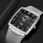 SKMEI - 9311 - Elegant Square Quartz Mesh Edition Watch - silver/black - Image 2
