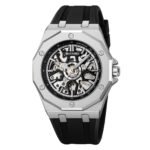 SKMEI - M036 - Automatic Movement Skeleton Dial - silver-silica gel